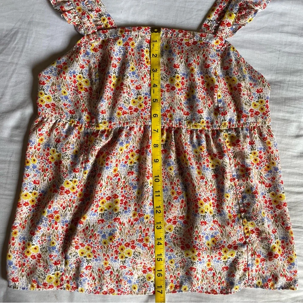 Ditsy Ruffle Strap Top - Picture 5 of 8